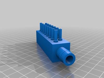 Bewässerung Verteiler 13mm auf 15x 4mm / Garden irrigation Hub 1-2 inch to 15x 4mm Hose