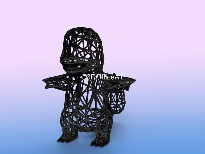 004 Charmander Wireframe PKM FanArt