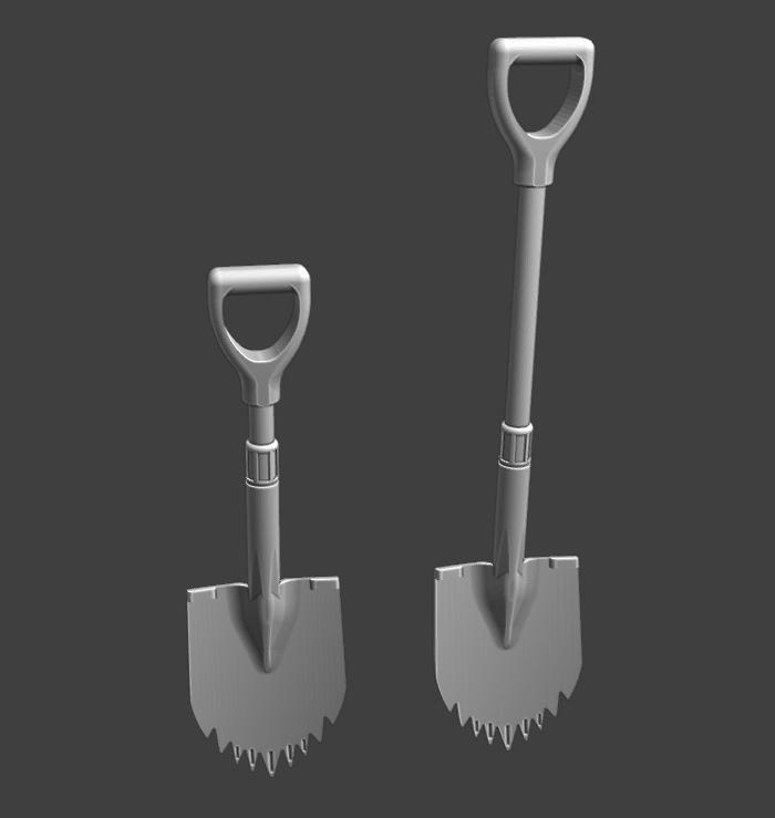 Recovery Shovels for 4x4 Vehicles 1/32