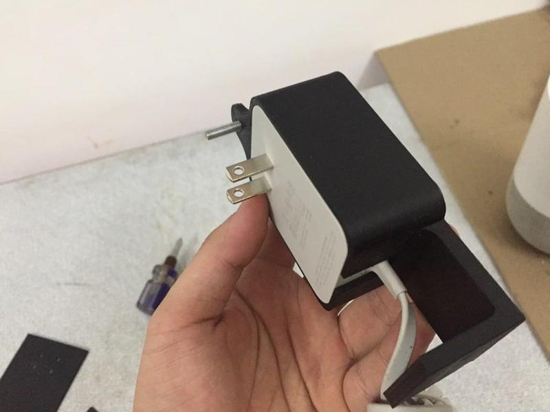 Google home with adapter wall mount