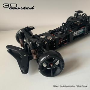 2021 v1 3dboosted - 3D printed basic chassis for RC drifting  - base for 1/10 scale drift car