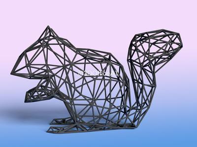 Squirrel Wire Art - Resin Printable