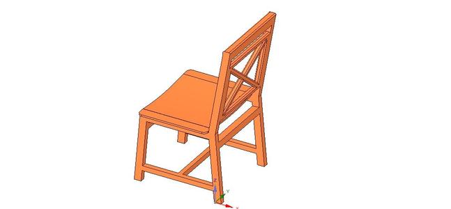 solid wood chair with 12 mm bent plywood seat