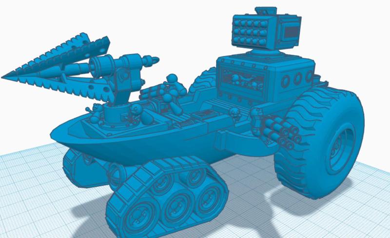 TERRORTANK: Kaptain K.Rush's SEA LION MkIII ( For Hullbuster, Gaslands, Rampant)