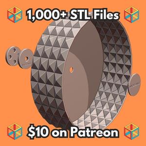 Magnetic Hamster Wheel for Glass Tank or Terrarium (Uses 8mm x 2mm Magnets) MineeForm FDM 3D Print STL File