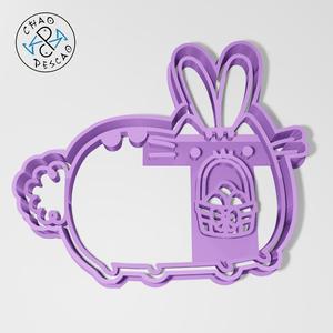 Pusheen Cat Ester Basket - Cookie Cutter - Fondant
