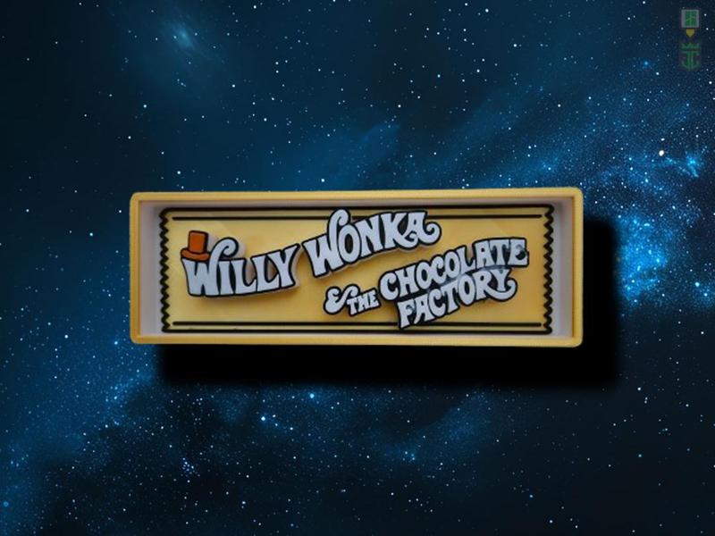 Willy Wonka Film Cinema Room Sign Logo Box