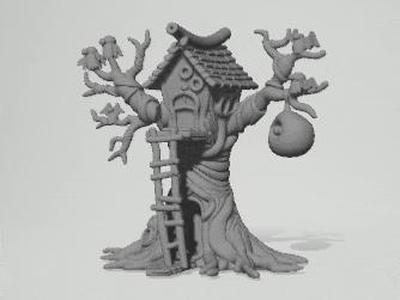 Halloween Tree House – Spooky Haunted 3D Model
