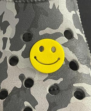 Smiley face croc charm