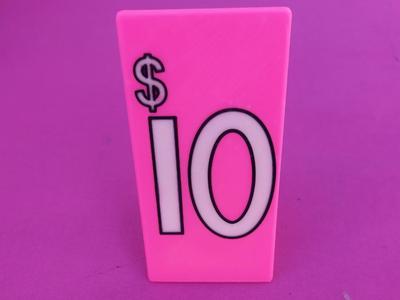 $10 Table Top Price Sign