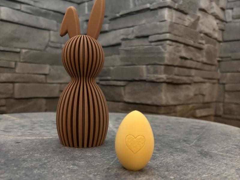 Easter Egg With Heart and Fuzzy Skin