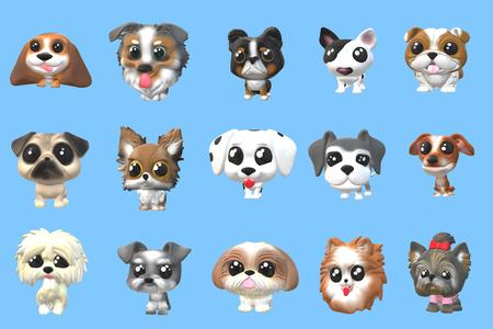 Pack 15 Dogs POP Pets series 2