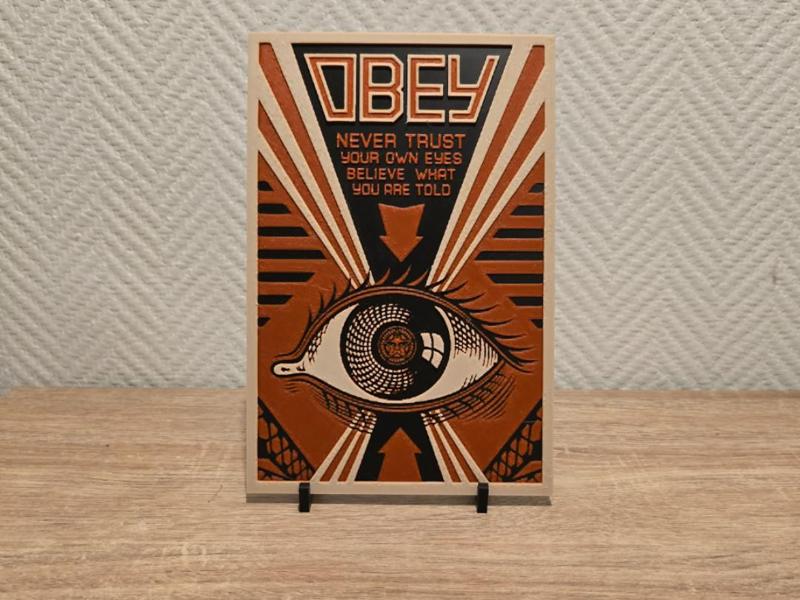 Never trust Obey street art 