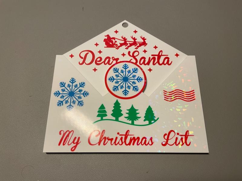 My Christmas List envelope to Santa's house