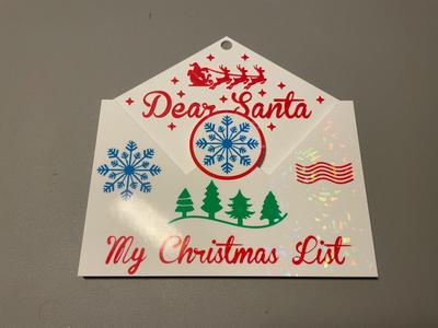 My Christmas List envelope to Santa's house