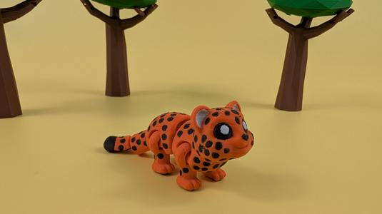 Leopard - Articulated Keychain Figure