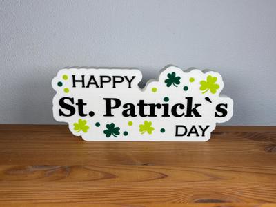 Happy St Patrick's Day - Decorative Display with Inscription 