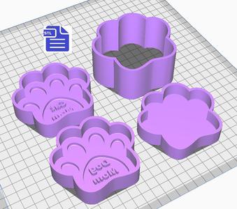 2in1 Dog & Cat Mom Paw Bath Bomb Mold