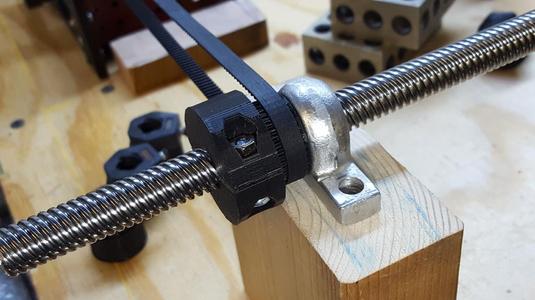 GT-2 pulley to Acme Rod