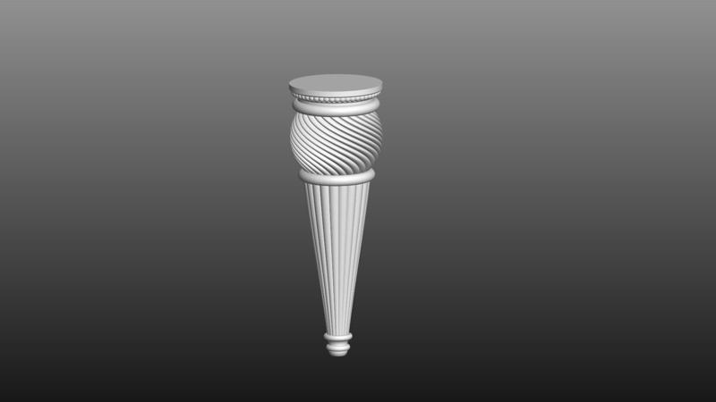 furniture leg 3D cnc