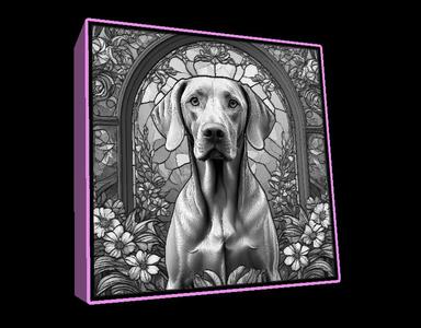 Lightbox Weimaraner lithophane