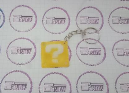 Mario Question Block Keychain - 2D Version