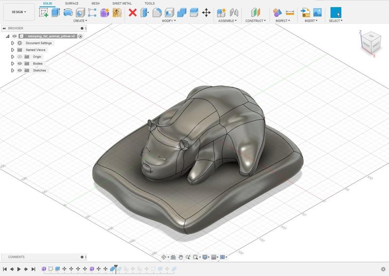 Sleeping fat gummy bear pillow