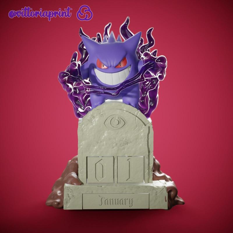Pokemon Gengar perpetual calendar