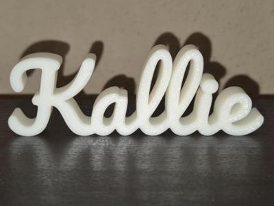 Kallie Name Sign Display Decor
