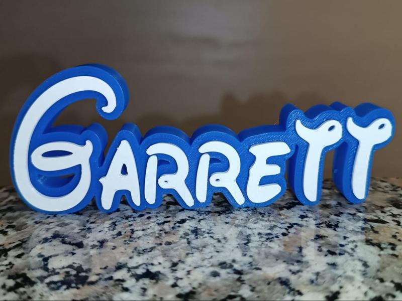 Disney Name Sign Garrett  Kid Room Wall Decor Tag 