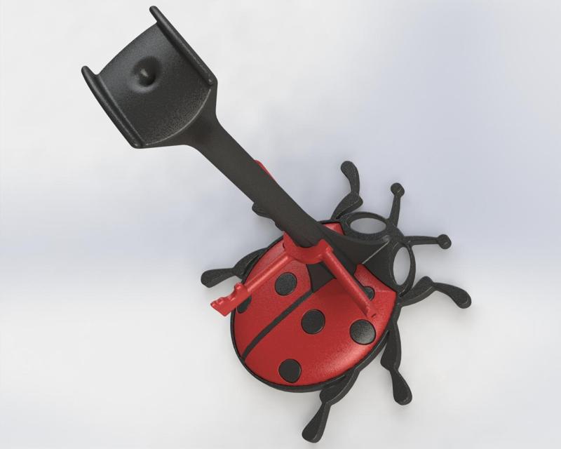 Ladybug headphone holder