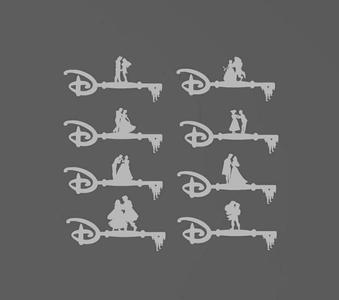 Lot key key couple disney