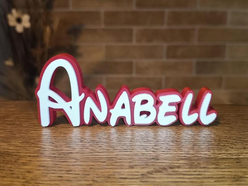 Disney Name Sign Annabell Kid Room Wall Decor Tag 