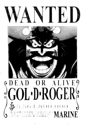 OnePiece GoldRoger Steckbrief Wanted HueForge