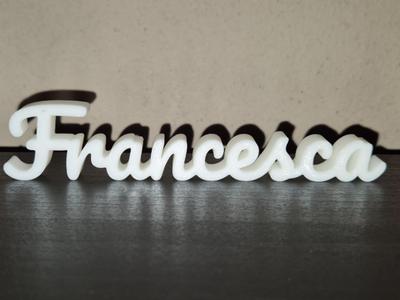 Francesca Name Sign Display Decor