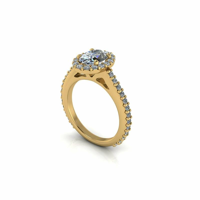 Halo Round Diamond Ring R3