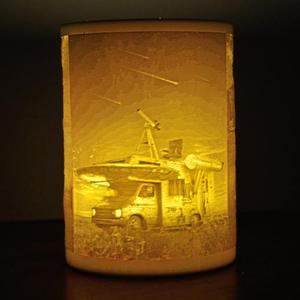 Lithophane, Cars At Nightsky