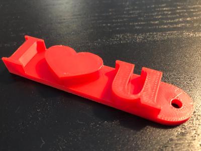 i love you keychain