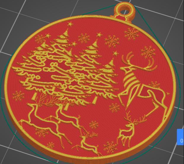 Reindeer Christmas Ornament 