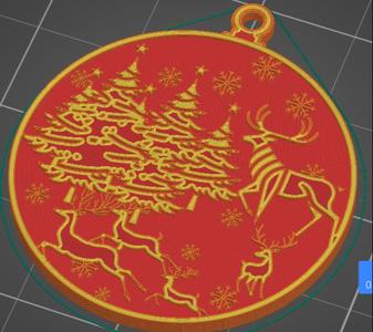 Reindeer Christmas Ornament 
