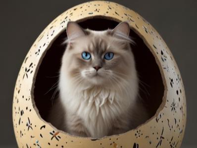 Ragdoll Cat Easter Egg Paint Your Own