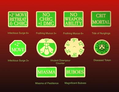 Diseased demons token set