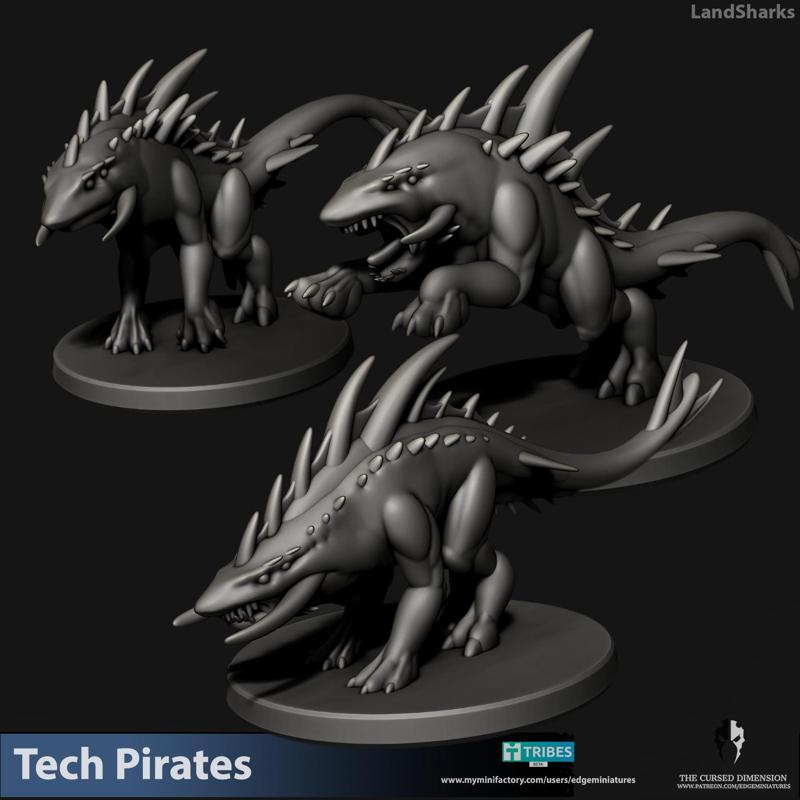 Land Sharks - Tech Pirates - 28mm