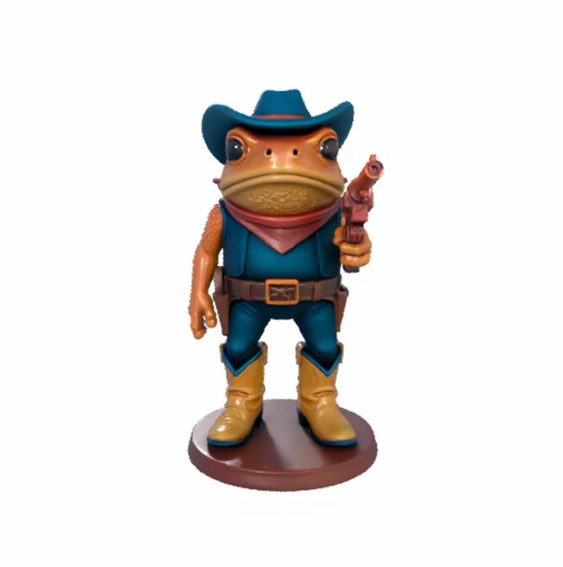 Toad Marshal - 3D Printable Cowboy Frog Figurine