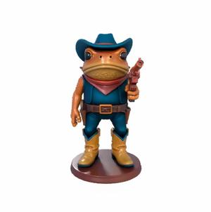 Toad Marshal - 3D Printable Cowboy Frog Figurine