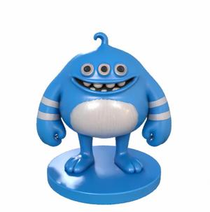 Triple-Eyed Smiley - Blue Monster Edition