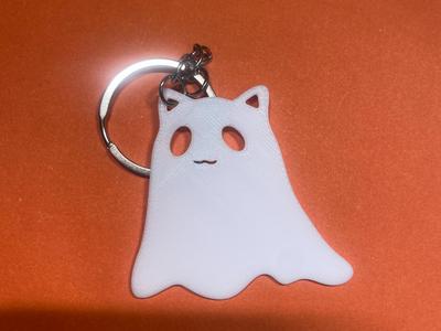 Adorable Ghost Cat Keychain (Lovely on Both Sides) – Requires only 4g of material