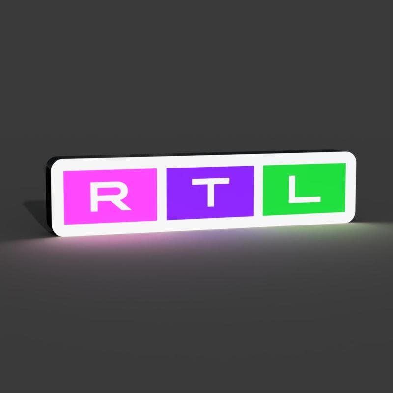 RTL German TV Channel Lightbox LED Lamp
