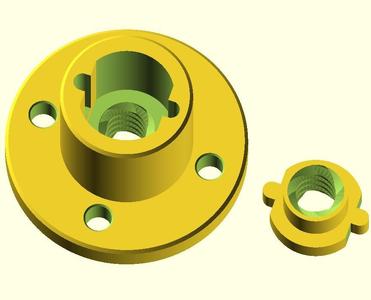Improved Anti Backlash Nut in OpenSCAD
