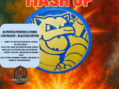 Blastoise Power Coin - Mas Fuego 3D